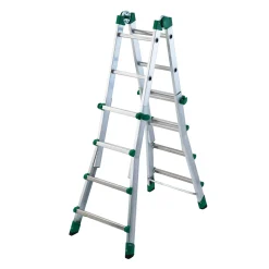 Scala telescopica in alluminio multif Gierre Selecta 4+4 gradini P max 150 kg