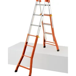 Scala telescopica in alluminio multif Peppina MIX 4+4 gradini p. max 100 kg