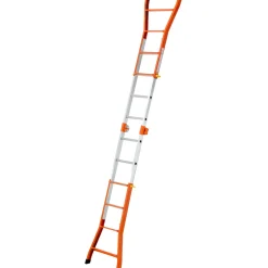 Scala telescopica in alluminio multif Peppina MIX 4+4 gradini p. max 100 kg