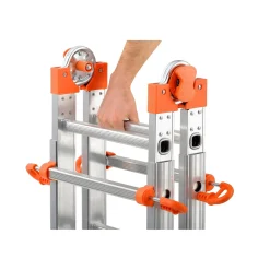 Scala telescopica in alluminio Peppina ALU 4+4 gradini P max 100 kg