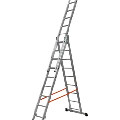 Scala trasformabile in alluminio Modula tripla 3x9 gradini P max 150 kg