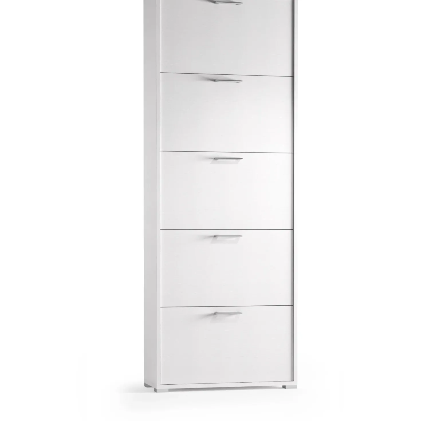 Scarpiera 5 ante doppia profondità max 28 paia 183x28x67 cm bianco