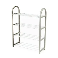 Scarpiera 4 livelli in metallo e plastica 49,5x18,4xH65 cm