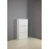Scarpiera 3 ribalte doppia profondità 120x65x25 cm bianco