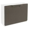 Scarpiera componibile in polipropilene rattan 51x17,3x40,1 cm tortora