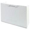 Scarpiera componibile in polipropilene rattan 51x17,3x40,1 cm bianco