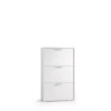 Scarpiera doppia profondità 3 ante a ribalta Terraneo 112x67x28 cm bianco neutro