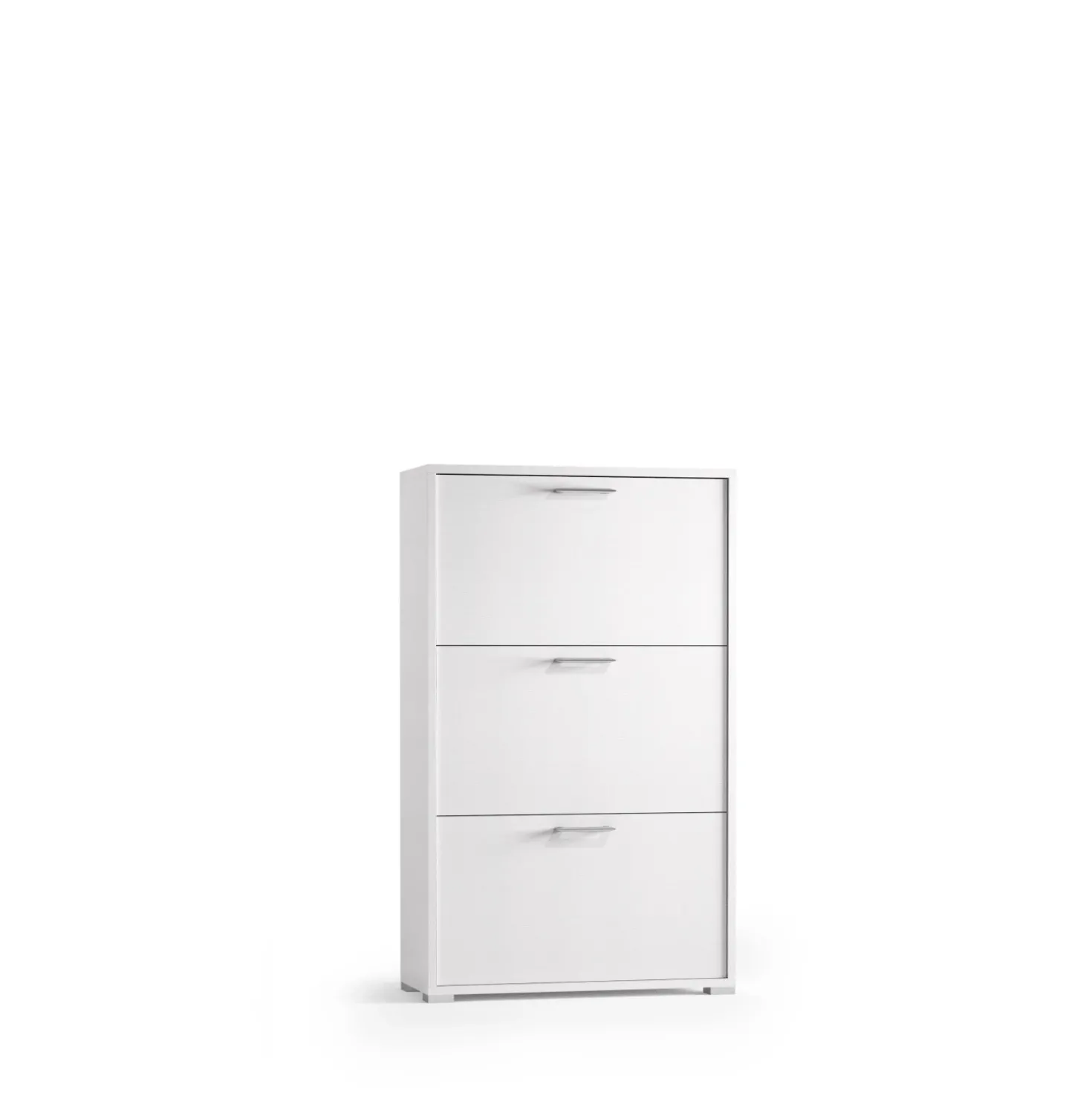 Scarpiera doppia profondità 3 ante a ribalta Terraneo 112x67x28 cm bianco neutro