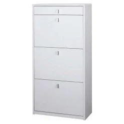 Scarpiera in kit Sarmog 3 ante 1 cassetto 127x63x29 cm 15 paia bianco