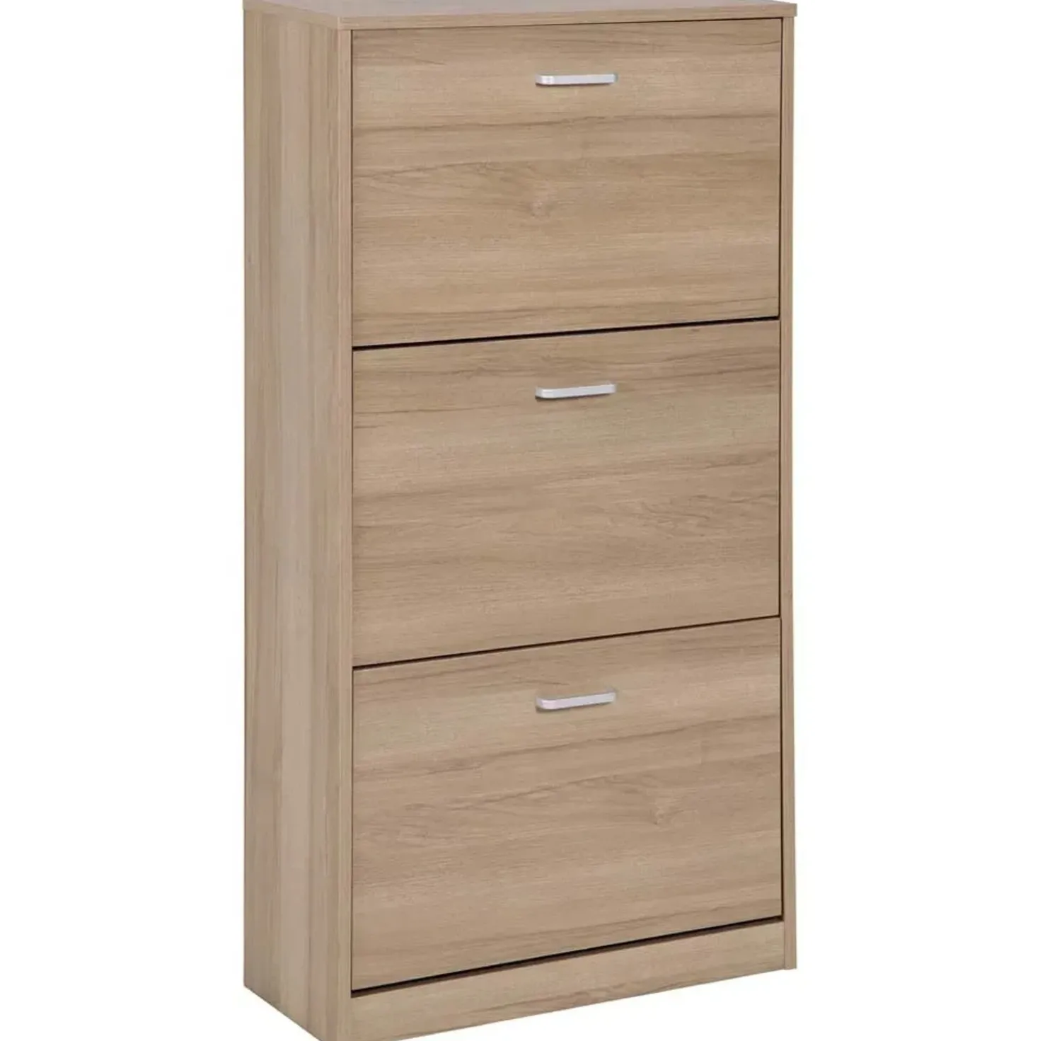 Scarpiera in MDF melamina 3 ante 60x24x115 cm marrone