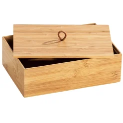 Scatola con coperchio Terra bambù FSC