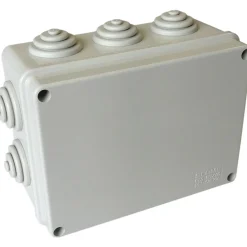 Scatola di derivazione da parete con passacavi 190 x 140 x 70 mm IP55 grigia