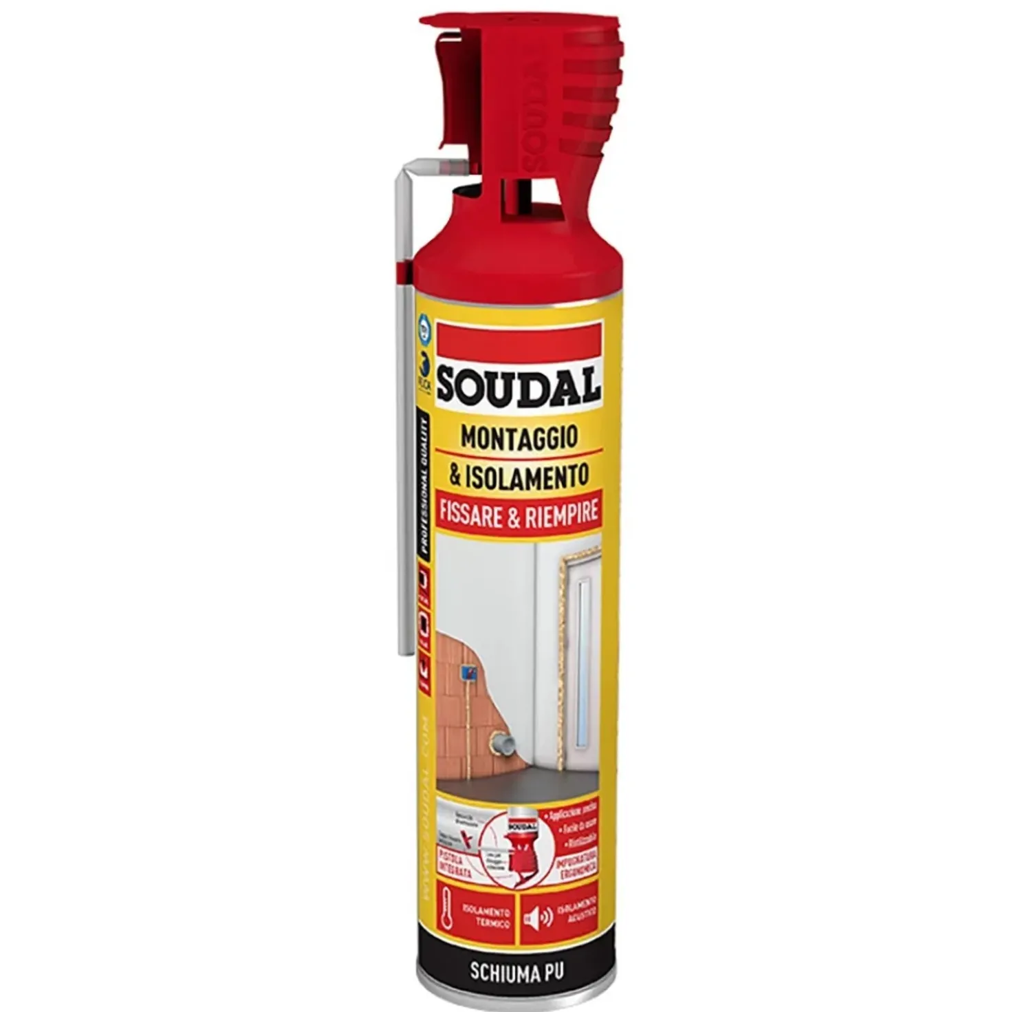 Schiuma poliuretanica Genius Gun montaggio ed isolamento 600 ml