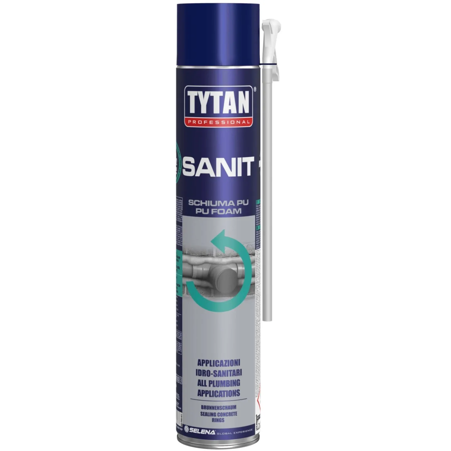 Schiuma poliuretanica Sanit multidirezionale manuale ergo Tytan 750 ml