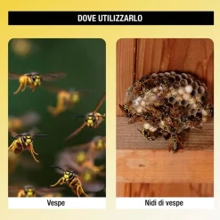 Schiuma spray Vespicida schiumogeno per vespe e calabroni 750 ml