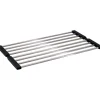 Scolapiatti avvolgibile Idrostile 434x12 mm acciaio spazzolato