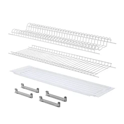 Scolapiatti in filo finitura verniciato bianco per pensili da 90 cm