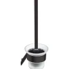 Scopino bagno a parete 11,6x35,4 cm nero