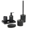 Scopino bagno Brenda in resina nero matt