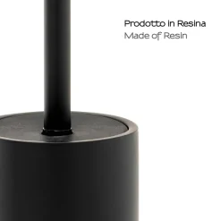 Scopino bagno Brenda in resina nero matt