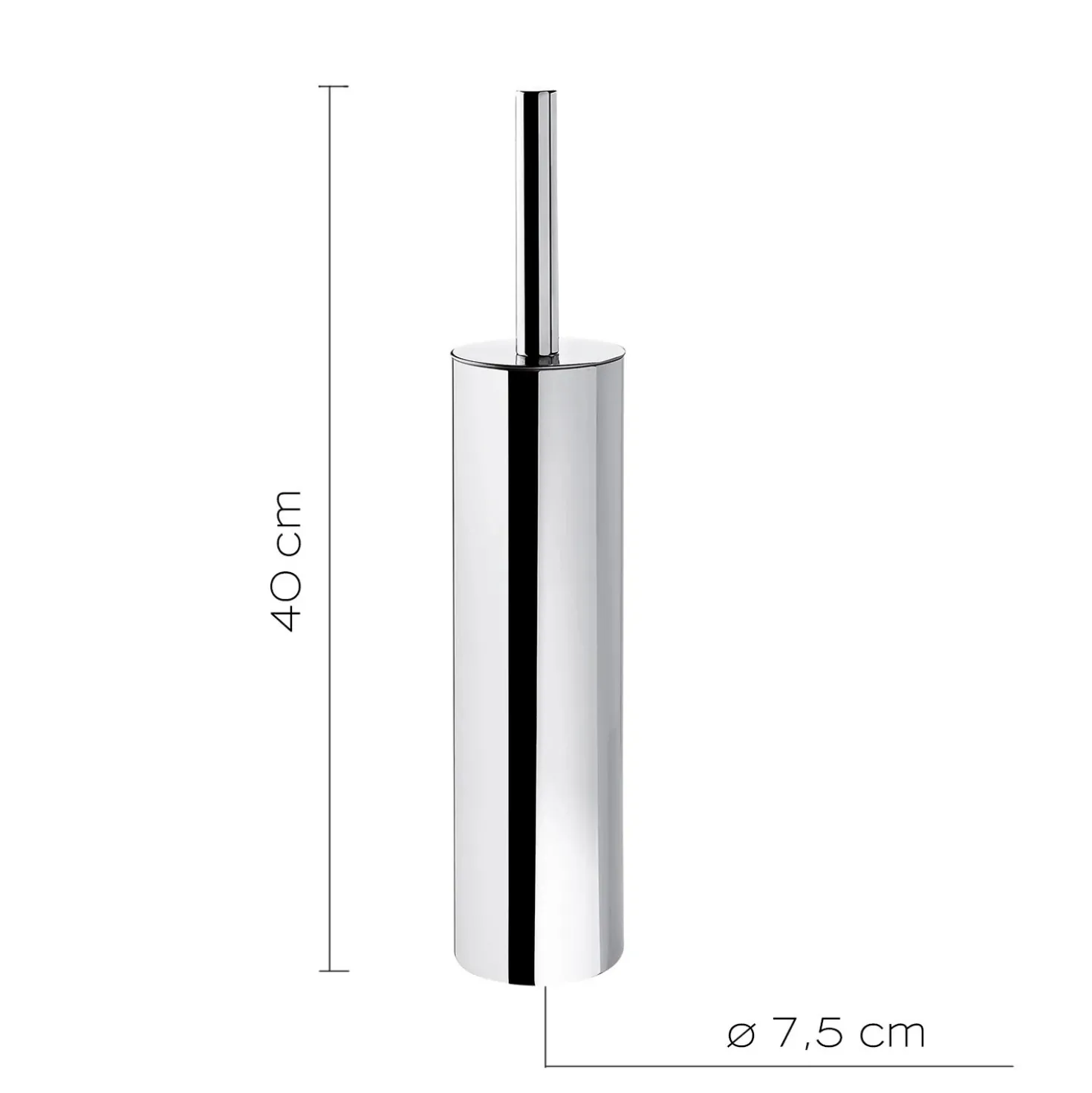 Scopino bagno Edera Plus H 40 cm cromato