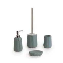 Scopino bagno Marika in ceramica azzurro polvere