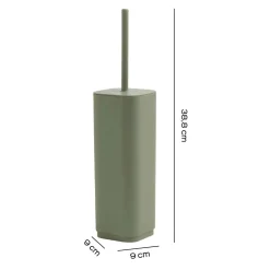 Scopino bagno Seventy Ekoplà in materiale plastico riciclato verde salvia