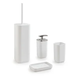Scopino bagno Seventy in resine termoplastiche bianco matt