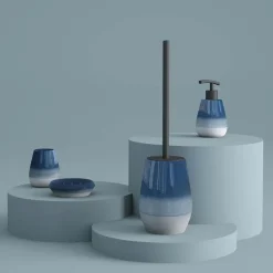 Scopino bagno Shjla in ceramica blu