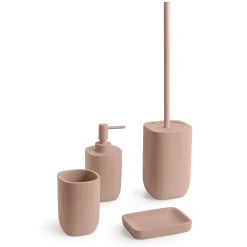 Scopino bagno Ylenia in resina rosa matt