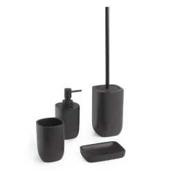 Scopino bagno Ylenia in resina nero matt