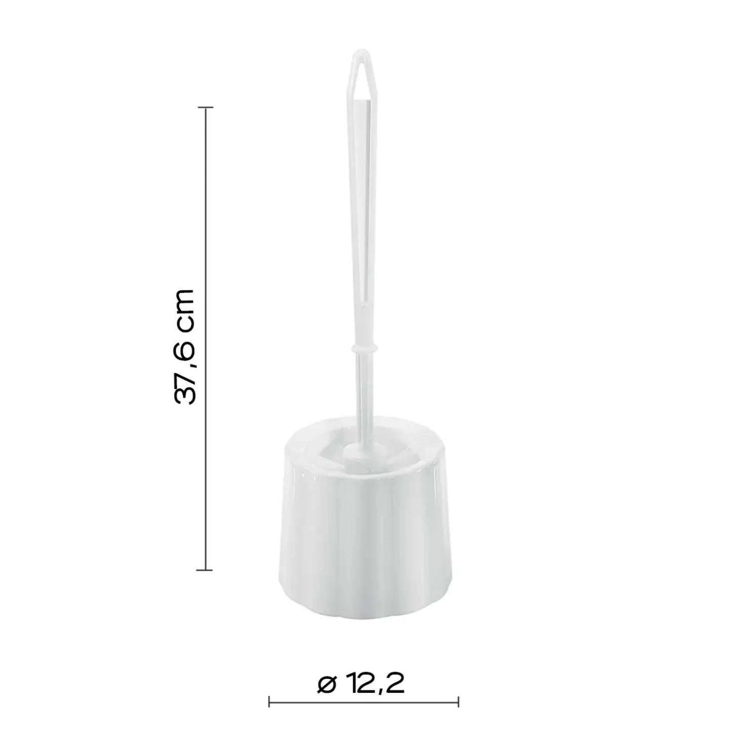 Scopino bagno Zeno H 37,6 cm bianco
