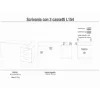 Scrivania in kit 3 cassetti Sarmog 154x55x76 cm cemento