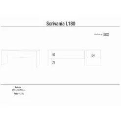 Scrivania in kit Sarmog 180x76x69 cm noce stelvio
