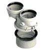 Sdoppiatore universale per scaldabagni da Ø 60/100 a Ø 80/80