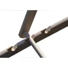 Sedia a sdraio pieghevole Betty Lusso in legno e 100% cotone bianco e rosso