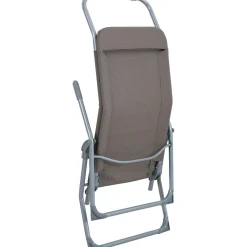 Sedia a sdraio reclinabile con braccioli Pando Lazy taupe