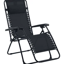 Sedia a sdraio reclinabile con braccioli Longwood antracite