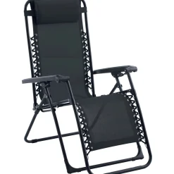 Sedia a sdraio reclinabile con braccioli Longwood antracite