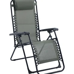 Sedia a sdraio reclinabile con braccioli Longwood verde scuro