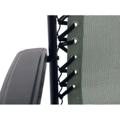 Sedia a sdraio reclinabile con braccioli Longwood verde scuro