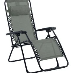 Sedia a sdraio reclinabile con braccioli Longwood verde scuro