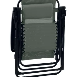 Sedia a sdraio reclinabile con braccioli Longwood verde scuro