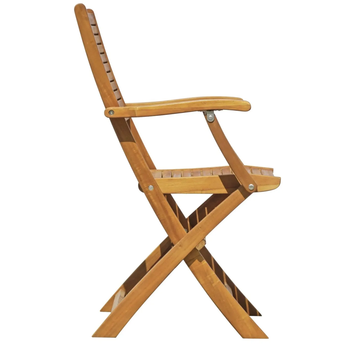 Sedia da giardino con braccioli pieghevole in legno