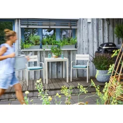 Sedia da giardino con cuscino Prata in alluminio impilabile Ecru