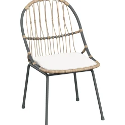 Sedia da giardino Greenmount Natural in wirker grigio
