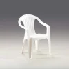 Sedia da giardino impilabile con braccioli Atlantide in plastica bianca