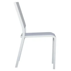 Sedia da giardino impilabile in alluminio e Textilen grigio