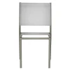 Sedia da giardino impilabile in alluminio grigio
