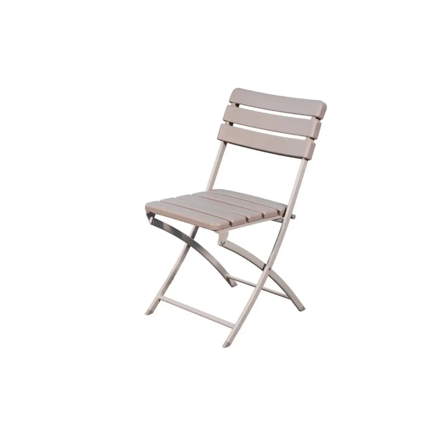 Sedia da giardino pieghevole in acciaio e plastica soffiata 55x46xH81 cm
